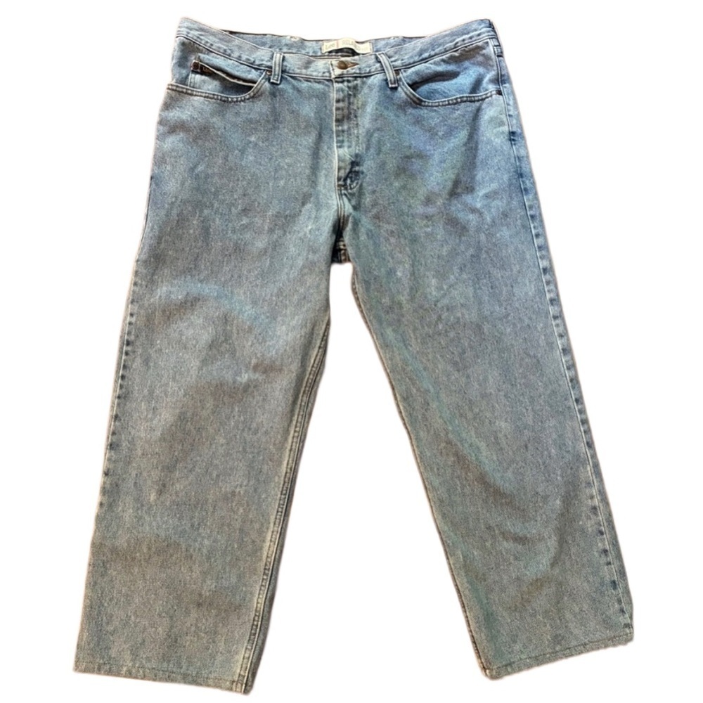 Vintage Lee Relaxed Fit Jeans 40x30 Light Wash USA Authentic 100% Cotton Denim